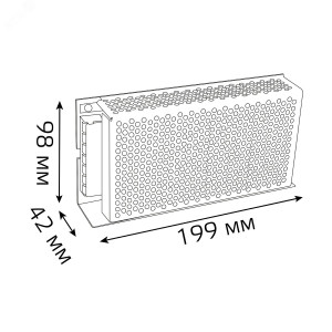 Блок питания для светодиодной ленты 150 Вт AC 100-264В Uвых 24В IP20 199х98х42мм Black 202002150