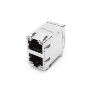 JXC0-1011NL, Модульные соединители / соединители Ethernet Magjack RJ45 2X1 1GD 1:1 TH