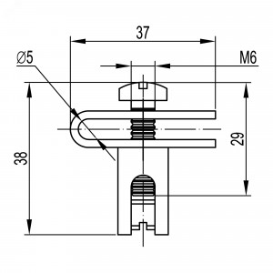 Клемма для заземл. для провол. лотка усил. FC37303