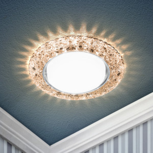 DK LD25 CHP/WH Светильник декор cо светодиодной подсветкой Gx53, шампань (50/800) Б0029636