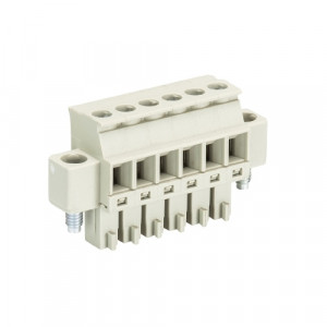 Розеточный разъем на кабель 8813 B/6 VL OB, Розеточный разъем, прямой, на кабель, шаг: 3.81 мм, 6 полюсов, фиксация провода винтовая, исполнение: без маркировки, 250V, 8А, цвет: серый