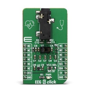 MIKROE-4061, Инструменты разработки многофункционального датчика ECG 6 click