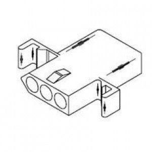 03-09-7032, Штыревые и гнездовые соединители 093 Pwr Conn Plug Black 3Ckt