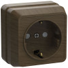 РСш20-3-ОД Розетка 1местн. с з/к с защ.штор. 16А откр.уст. ОКТАВА (дуб) ERO14-K04-16-DC