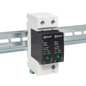 Ограничитель импульсных напряжений ОПВ-C/2P In 20кА 385В с сигн. PROxima opv-c2