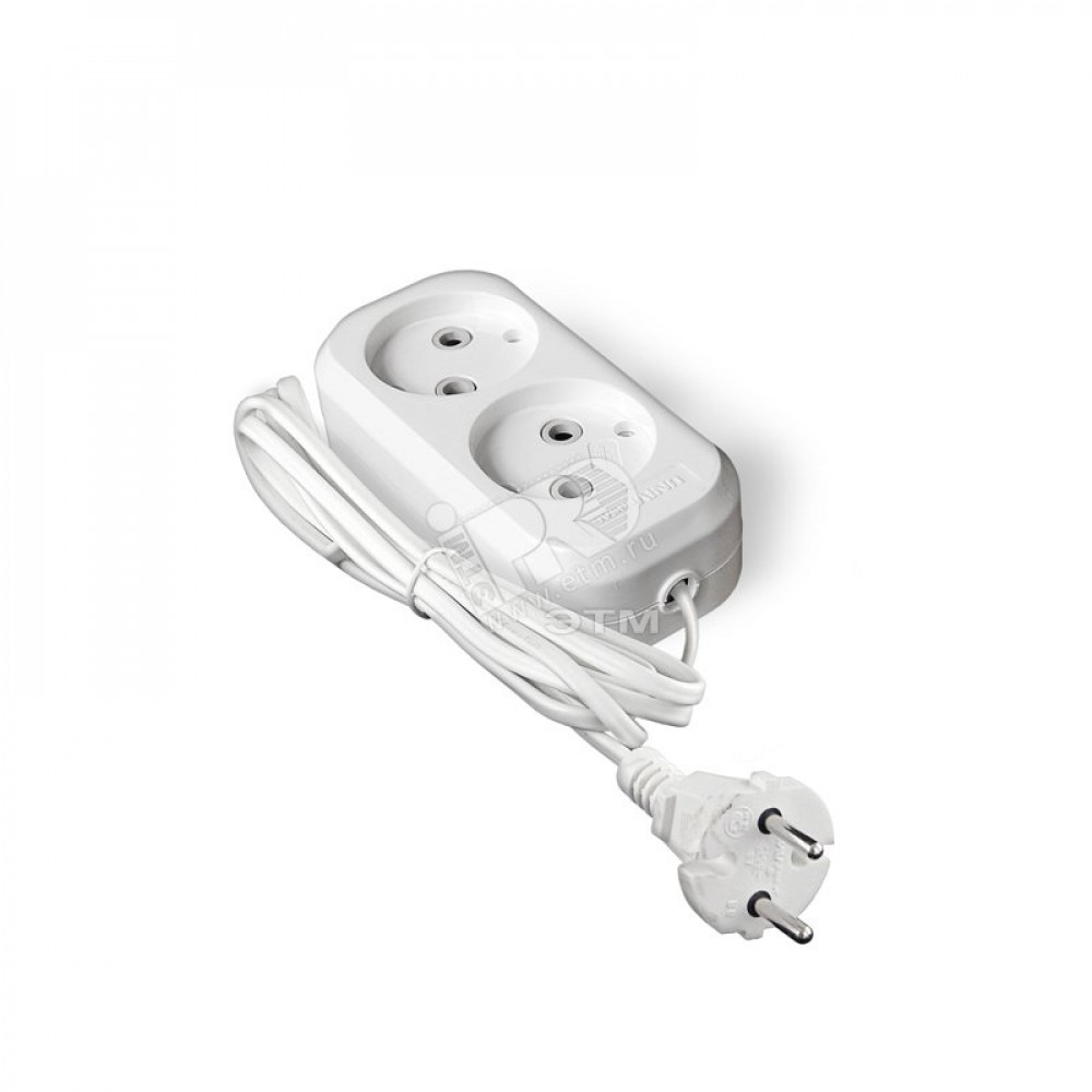 Изображение товара Удлинитель бытовой У6-011 ШВВП 2 гнезда 2 метра безопасное подключение