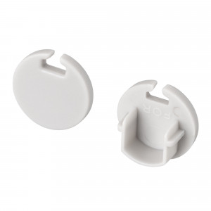 Заглушка ARH-ROUND-D16 глухая 039222, PVC серая заглушка, глухая, для профиля ROUND-D16. В комплекте 2 заглушки. Цена за комплект.