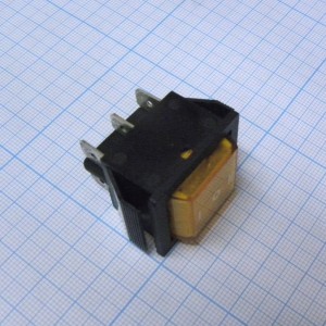 SWR 203-1A6 Ч/Ж IRS, Переключатель клавишный с подсветкой