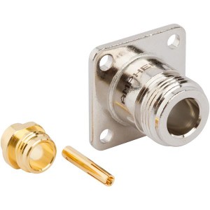 082-6163, РЧ соединители / Коаксиальные соединители N PANEL JACK FOR .250 SEMI