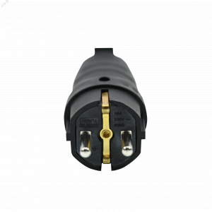 Вилка MultiSet 2К+З 16А/250В IP44 угловая каучуковая черн. SE MST1102BK