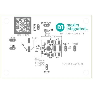 MAX17634AEVKIT#, Средства разработки интегральных схем (ИС) управления питанием Evkit for MAX17634A 36V, 4.25A, High-Efficiency, Synchronous Step-Down DC-DC Converter with 3.3V Output Voltage