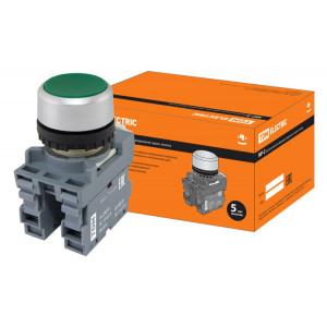 Кнопка с фиксацией MP2-20G в сборе d22мм 1з+1р зеленая SQ0747-0008