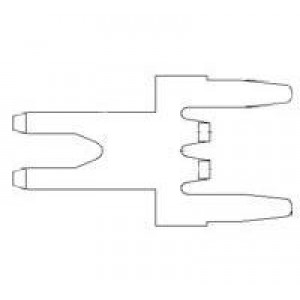 1217041-1, Клеммы TAB, POKE IN PCB 020 TPCUBR