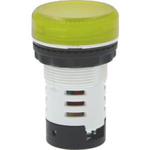 Зуммер TS2011-4DE30, Зуммер, прерывистый звук, LED AC/DC 48V, пластиковое переднее кольцо, диаметр головки кнопки 29,5 мм, диаметр посадочного отверстия: 22 мм, цвет: желтый