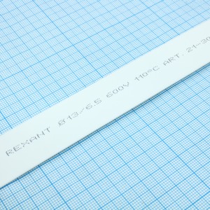 Трубка термоусадочная ТУТ нг 13,0/6,5 белая, термоусаживаемая трубка в метровой нарезке, не поддерживает горение