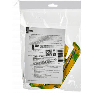 TEKFOR Шина PE земля в комбинированном DIN-изоляторе Стойка 6х9-17-ЖЗ IEK TF-NN10-17-DP-K52