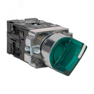 Переключатель BD21 2P c зеленой подсветкой 230В NO PROxima xb2-bk21-g-230