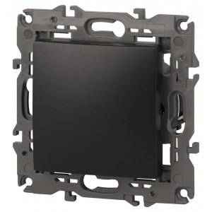 14-1101-05 Выключатель, 10АХ-250В, IP20, Elegance, антрацит (10/100/3000) Б0034212