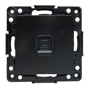 Розетка компьютерная 1-м Стокгольм RJ45 механизм черн. PROxima EZK01-035-10