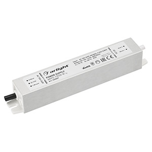 Блок питания ARPV-12020-B (12V, 1.7A, 20W) 020847, Источник напряжения с гальванической развязкой для светодиодных изделий. Входное напряжение 100-240 VAC. Выходные параметры: 12 В, 1,67 А, 20 Вт. Встроенный PFC >0,5. Герметичный алюминиевый корпус IP 67. Рабочая температура -25…+50C?. Габаритные размеры