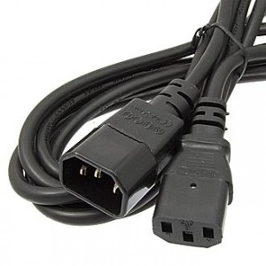 SCZ MALE-FEMALE 3M 3Х0.75, Шнур сетевой компьютер-монитор 3м