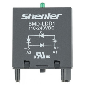 Модуль BMD-LDD1 110-240V DC, Модуль для реле, 110 - 240VDC, зеленый светодиод, диод (+А1/-А2), цвет: черный, для колодок: STB14, SEB11-E, SUB*-E, GZP8, GZP11, MT 78 740(745)