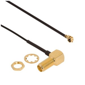 095-902-517-300, Соединения РЧ-кабелей SMA Right Angle 1.32mm Cable,300 mm
