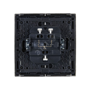 FORTE&PIANO Выключатель 2-клавишный 10А FP505 сталь IEK FP-V20-0-10-1-K46