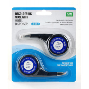 ZD-181-2 3.0мм, Оплетка для удаления припоя 3,0мм 1,5м в корпусе-дозаторе, уп.2шт