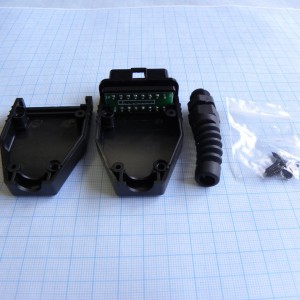 Разъем OBD-2 штекер, Диагностический автомобильный разъем OBD II ( EOBD 2  OBD 2 OBDII  J1962 ) штекер