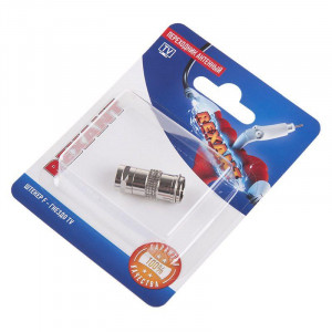 Переходник антенный, (штекер F - гнездо TV), (1шт) 06-0028-A