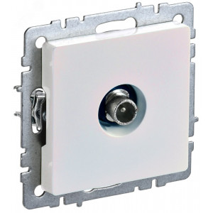 BRITE Розетка TV проходная РТВ10-0-БрЖ жемчуг BR-A10-P-K36