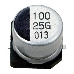 CA025M0100REE-0806, конденсатор электролитический стандартный 25В 100мкФ ±20%, 2000 часов, -40...+85°C, 8*6.5