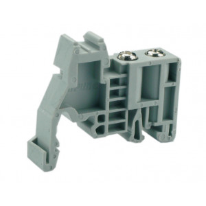 Концевой стопор 2G2(GY), Концевой стопор, тип зажима: винт, материал: пластик, ширина: 9,3 мм, цвет: серый, тип монтажа: DIN35