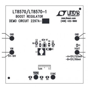 DC2297A-A, Средства разработки интегральных схем (ИС) управления питанием LT8570 Demo Board - 5V to 10V input to 1