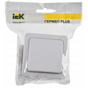 Розетка 1-м ОП Гермес Plus РСб20-3-ГПБб 16А IP54 с заземл. с крышкой бел. ERMP12-K01-16-54-EC