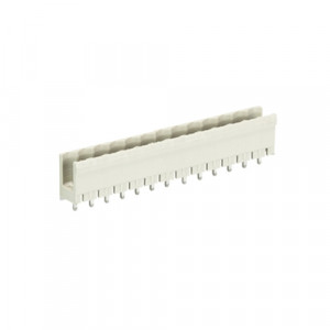 Вилочный разъем на плату 8213 S/13 G OB OF, Вилочный разъем, вертикальный, на плату, шаг: 5.08 мм, 13 полюсов, фиксация на плате пайкой, исполнение: без маркировки, без боковых стенок, 400V, 12А, цвет: серый