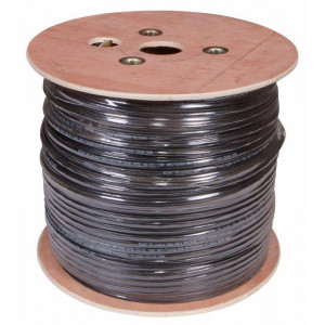 Кабель витая пара  UTP 4PR 24AWG, внешний с тросом без экрана, CAT5e, одножильный, бухта 305м