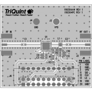 TQC9307-PCB, Радиочастотные средства разработки 3.3-3.8GHz NF 3.5dB Eval Board