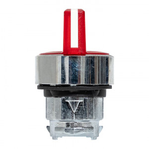 Исполнительный механизм переключателя ХB4 красный на 3 положения возвратный без фиксации, с подсветкой с короткой ручк IP65 EKF XB4BD3L-R-65