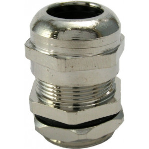 Кабельный ввод PG-11M, Кабельный ввод, PG11, диапазон зажимаемых проводников: 5 - 10 мм, SW 22 мм, IP68, материал: латунь, покрытие: никель