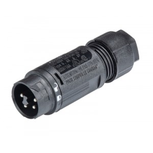 Разъем RST16I5/4S S1 ZT6 SW, Вилочный разъем на кабель диам. 7,1-13 мм, IP68(69k), 4 полюсов, цвет: черный, номинальные характеристики: 250/400V+PE 16A, серия gesis RST MINI