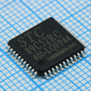 STC89C52RC-40I-LQFP44, Микроконтроллер 51 семейства 512-бит статическое ОЗУ 8кБ Флэш-память питание 3.3В...5.5В LQFP44(10x10)