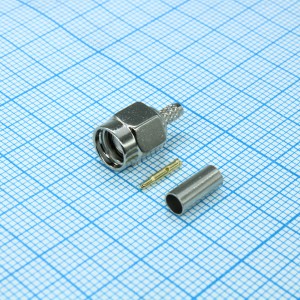 SMA-C174P, Разъём высокочастотный, штекер SMA обжим на кабель RG174