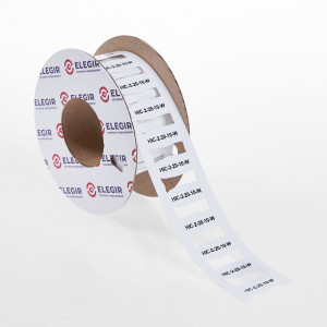 Маркер для контейнеров HIC-2-20-10-W, Маркер для контейнеров CHL, STC, DMP, высота 10 мм, длина 20 мм, цвет белый, для принтера: RT200, RT230, в упаковке 400 маркеров