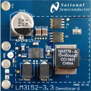 LM3152-3.3DEMO, Средства разработки интегральных схем (ИС) управления питанием LM3152-3.3 DEMO BOARD