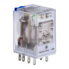 Изображение товара Реле миниатюрное промышленное общего назначения, 2CO, ком. ток 12А, AgSnO2, напряжение 24V DC, опция: тест-кнопка+светодиод+защитный диод