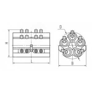 Блок соединителей КСМ 1.5-6, Соединение многожильных кабелей и проводов сечением от 1.5 до 6 мм2 методом винтовой фиксации