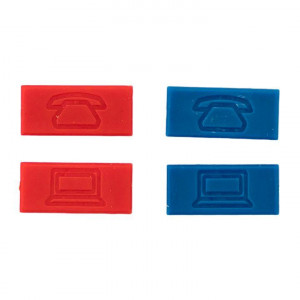 Вставка розеточная 45х45мм формат Mosaic на 2 модуля Keystone защ. шторки с маркерами бел. TERACOM PRO TRP-INS-MOS-2M2P-WH