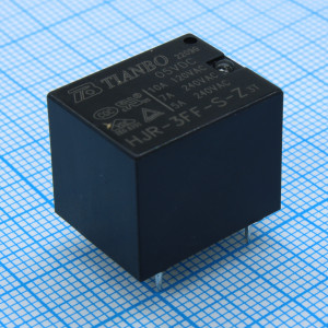 HJR-3FF-5VDC-S-Z, Реле силовое катушка 5В 10А одна контактная группа на переключение 0.36Вт